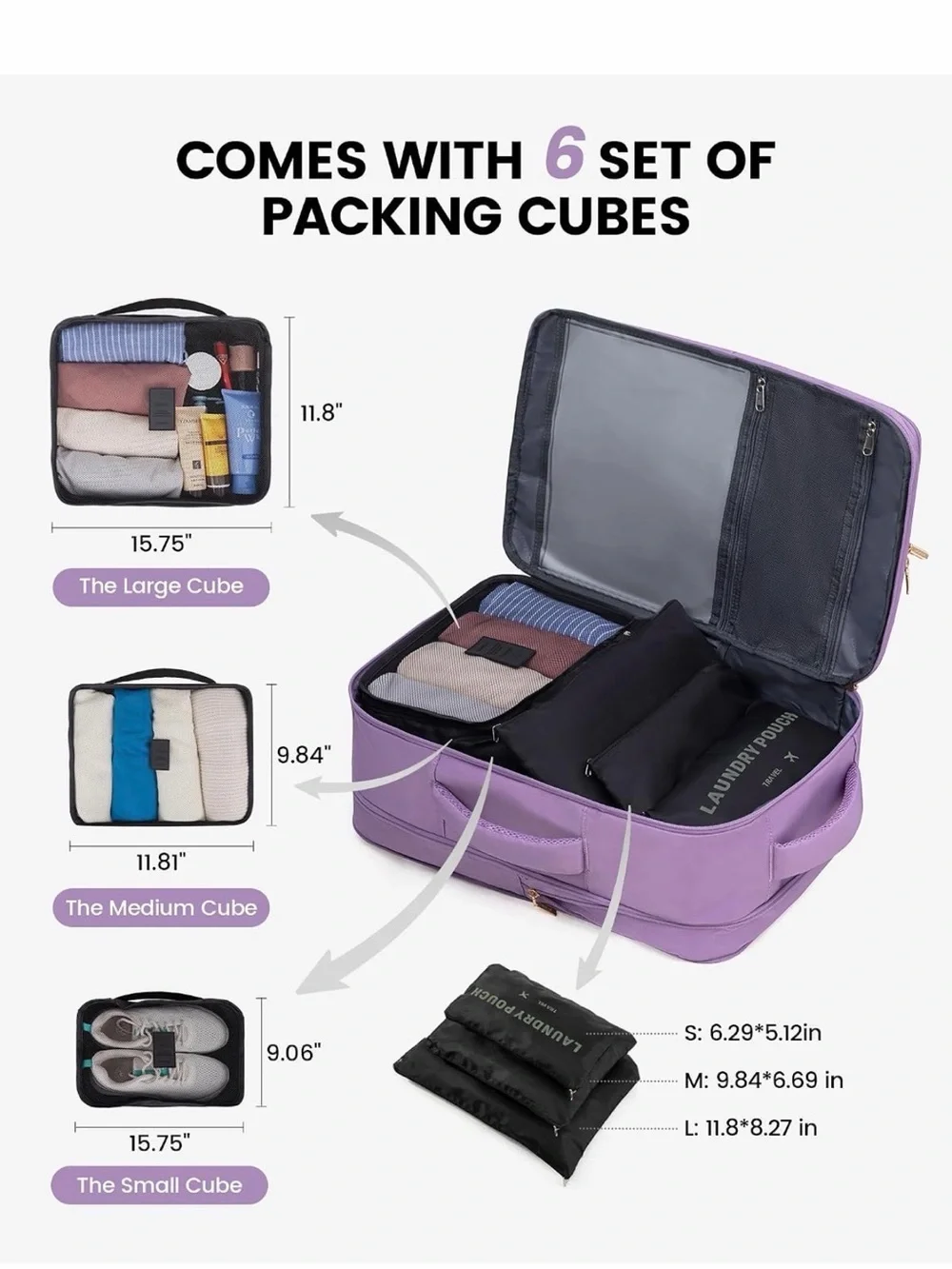 Lovevook Lilac Backpack for Women - Everyday Travel & Work Bag